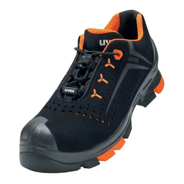B-Ware Uvex Sicherheitshalbschuhe Arbeitsschuhe S1 P Mikrovelours Schwarz Größe 47 W12