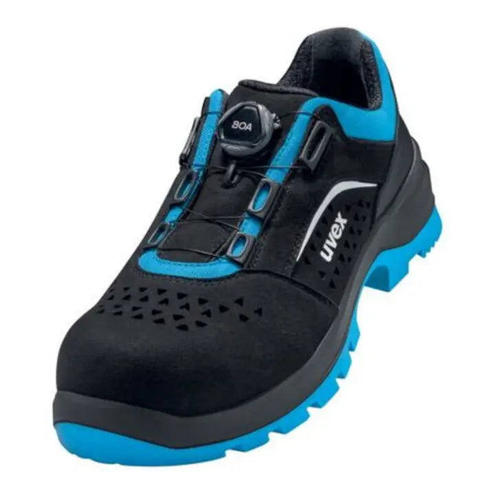 B-Ware Uvex Arbeitsschuhe Boa System Kunststoffkappe Schwarz Blau 49 11