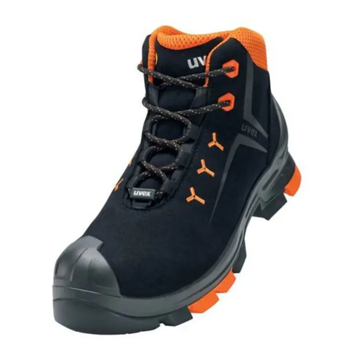 B-Ware Uvex Stiefel Sicherheitsstiefel Arbeitsschuh S3 Src Schwarz Orange Größe 44
