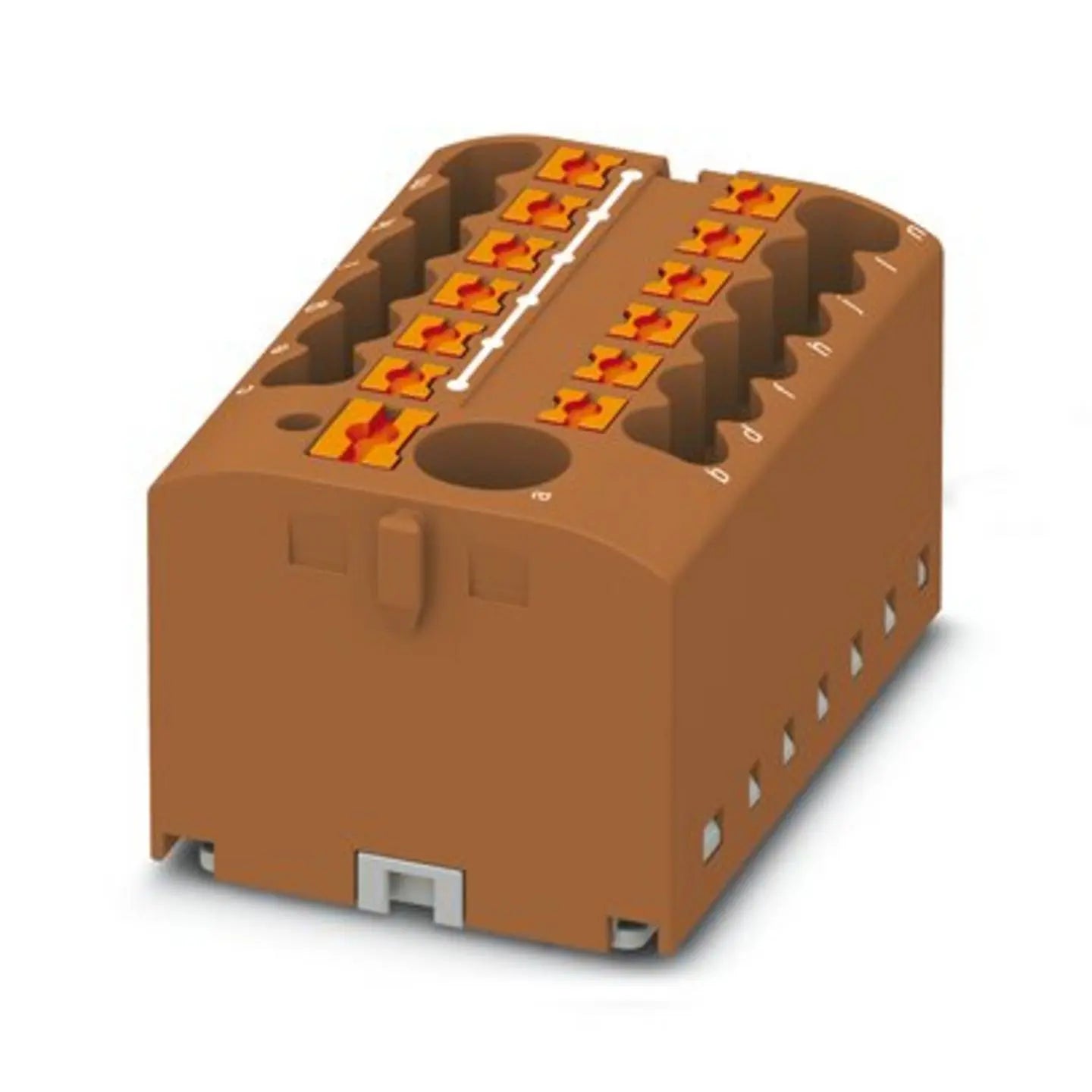 B-Ware Phoenix Contact Verteilerblock Klemmenblock 40,6 Mm Zugfeder Braun Set 8 Stück