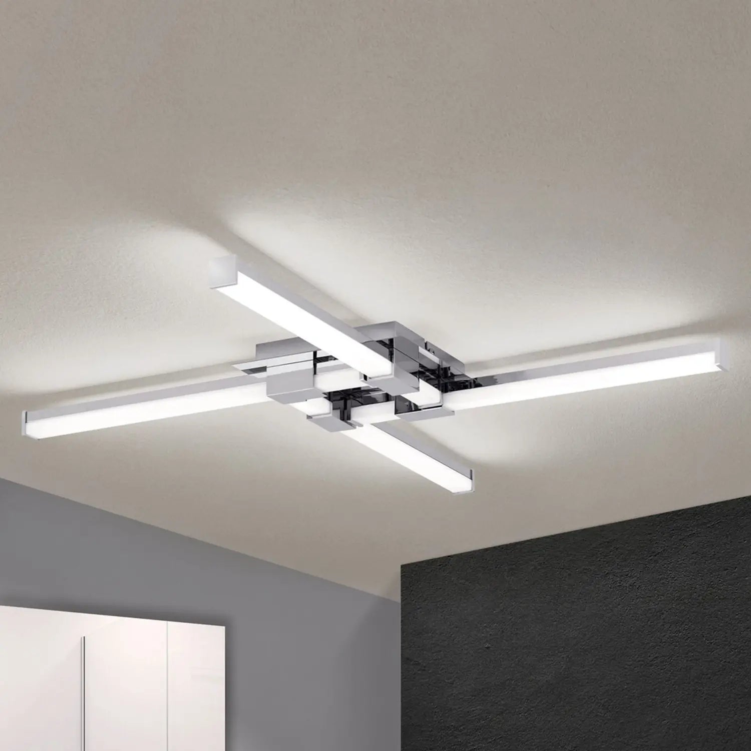 B-Ware Orion Vierflammige Led Bad Deckenlampe Deckenlampe Lampe Leuchte Argo Ip44 24 W