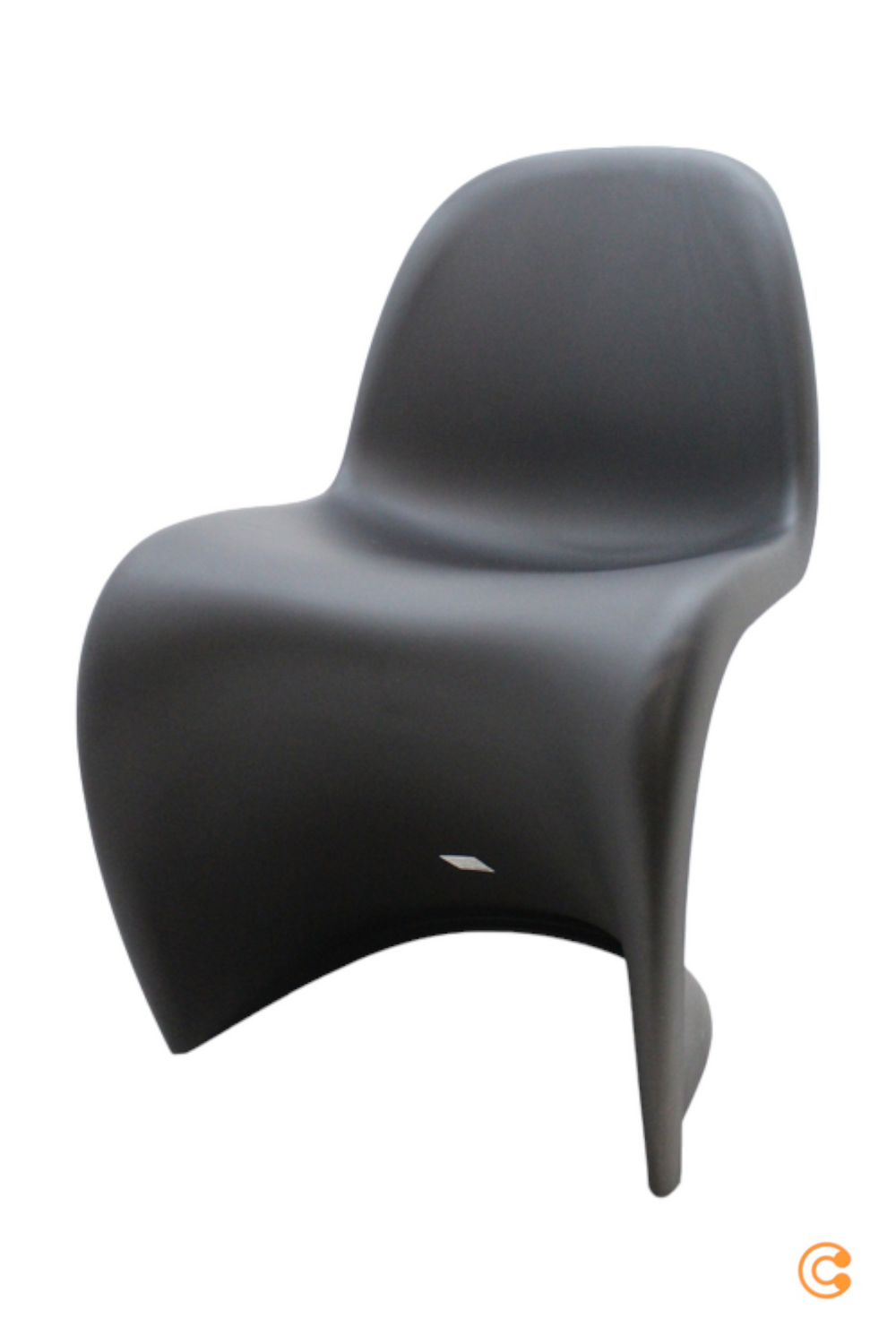 B-Ware Vitra Panton Chair Stuhl Bürostuhl Küchenstuhl Gartenstuhl Essstuhl Tiefschwarz