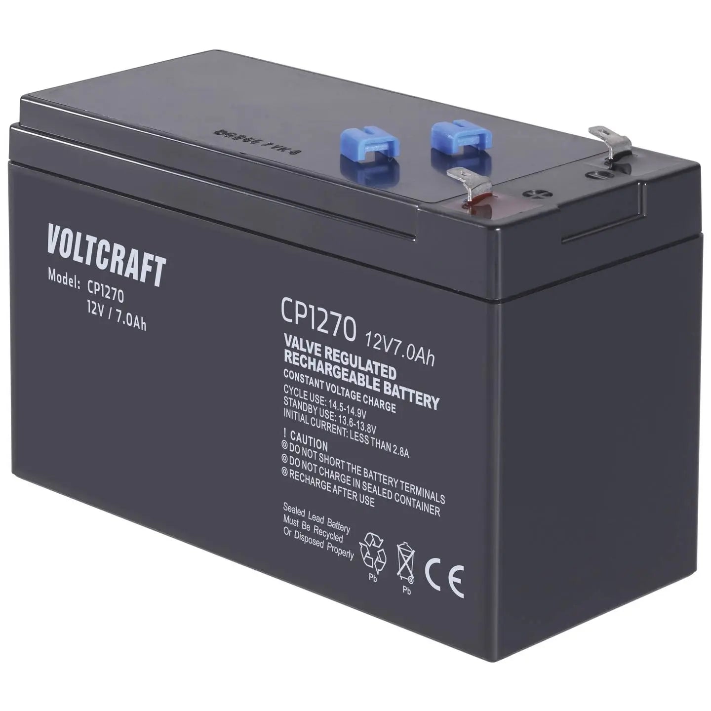 B-Ware Voltcraft Bleiakku Batterie 12 V 7 Ah Wartungsfrei Vlies Technik Alarmanlagen