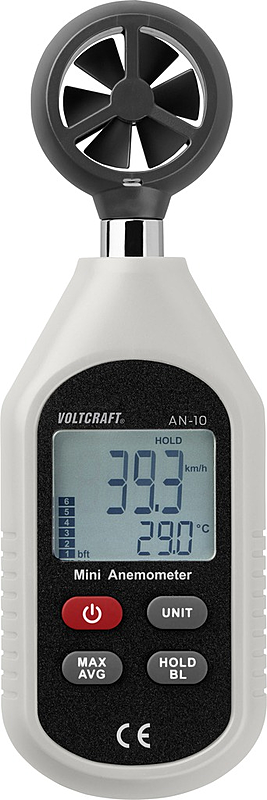 B-Ware Voltcraft An 10 Anemometer 0.3 30 M/S Magnet Flügelrad Inkl. Temperaturmessung