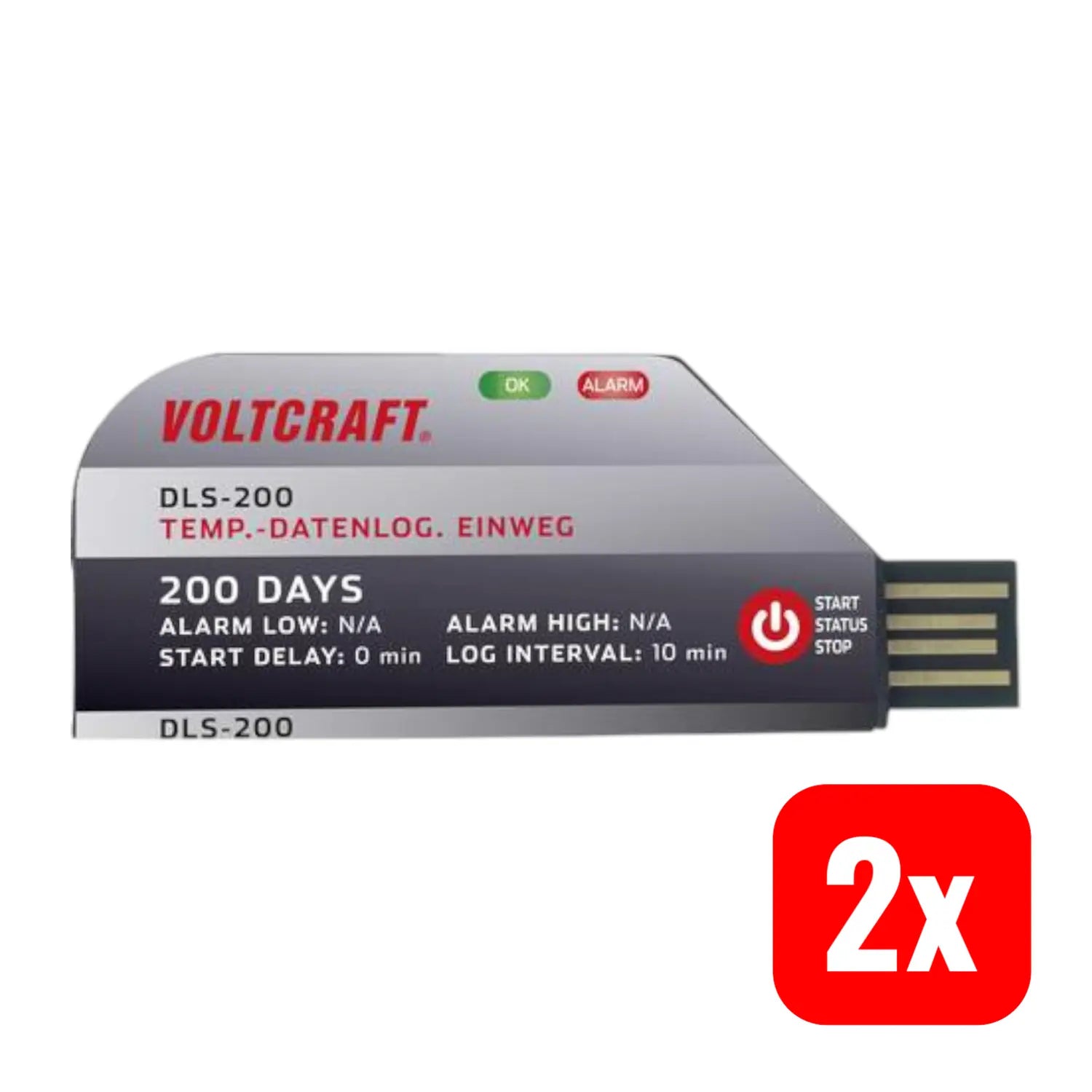 B-Ware Voltcraft Dls 200 Temperatur Datenlogger Logger Messgröße 30 Bis 70 °C 2 Stück