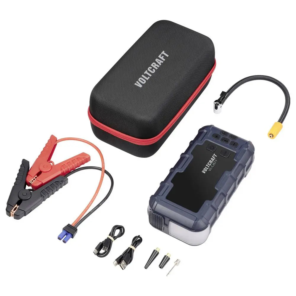 B-Ware Voltcraft Schnellstartsystem Starthilfegerät Kompressor Led Powerbank 4 In 1 Set