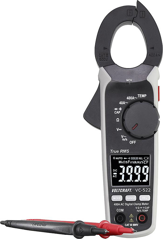 B-Ware Voltcraft Vc 522 (Iso) Stromzange Kalibriert Nach Iso Digital Cat Iii 600 V Anz