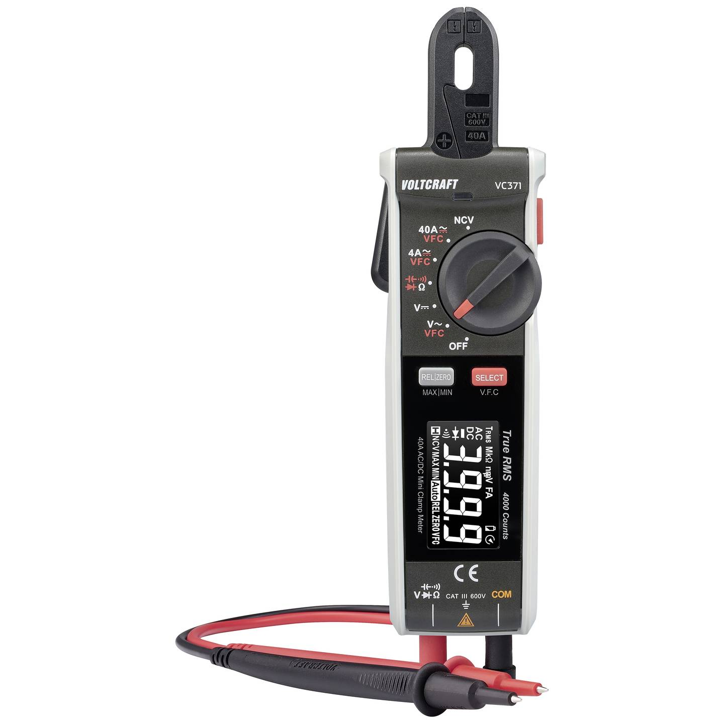 B-Ware Voltcraft Stromzange Zangenmessgerät Ac Dc Vc371 Digital Iso Kalibriert Schw593