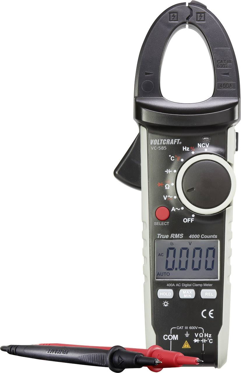 B-Ware Voltcraft Vc585 Stromzange Kalibriert Nach Iso Digital Cat Iii 600 V Strom Za754