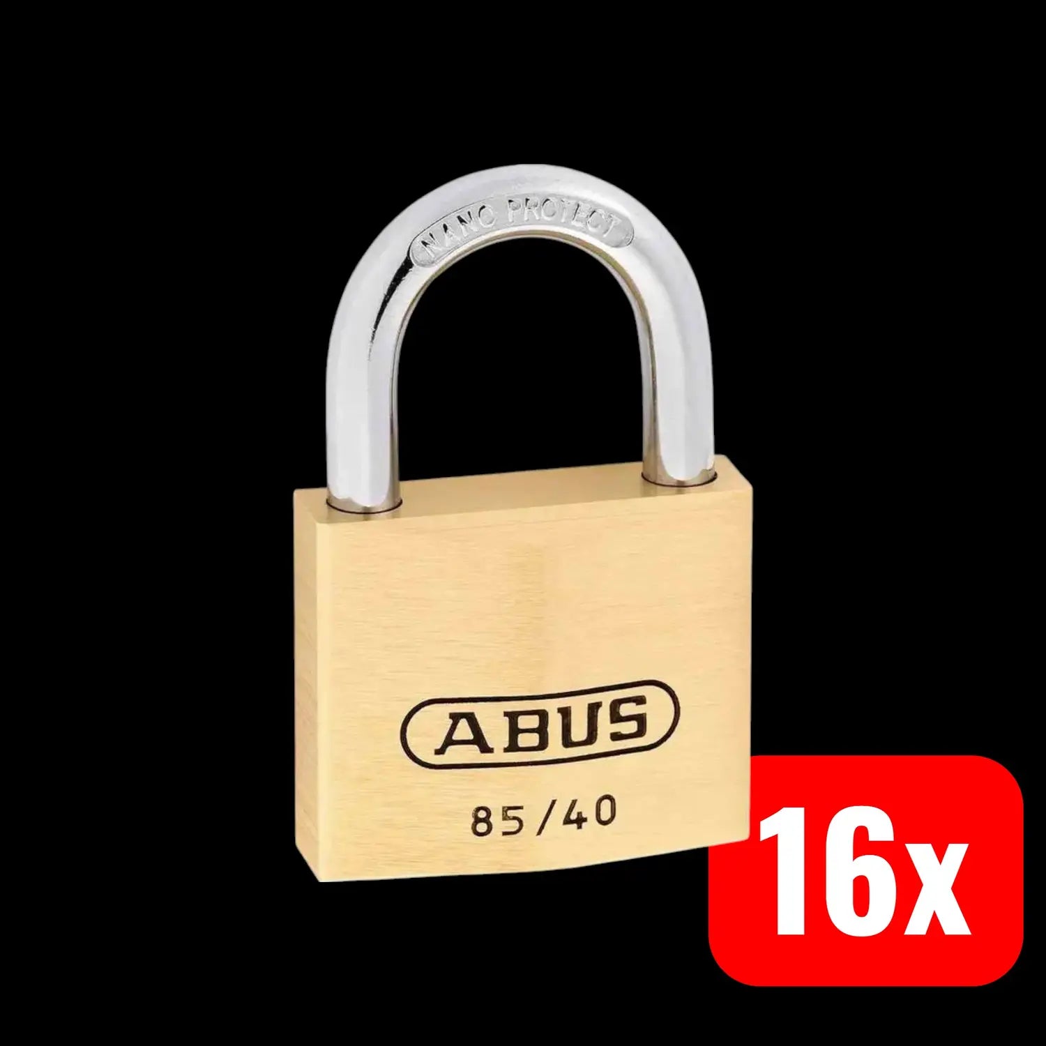 B-Ware Abus Vorhangschloss Messingschloss Schloss 85 40 Lock Tag 2 Schlüssel 16 Stück