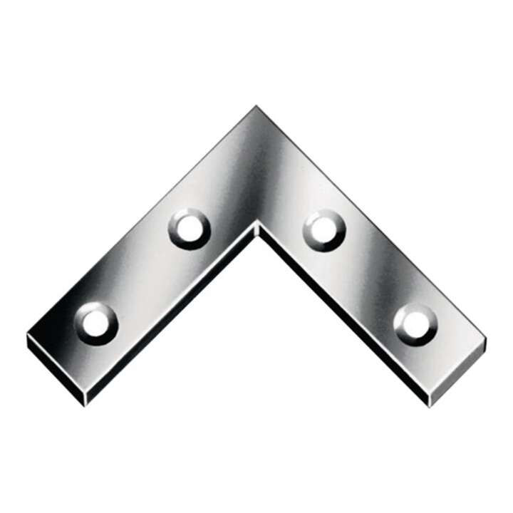 B-Ware Vormann Flachwinkel Winkel 12mm Möbelverbinder Stahl Blau Verzinkt 75x75mm