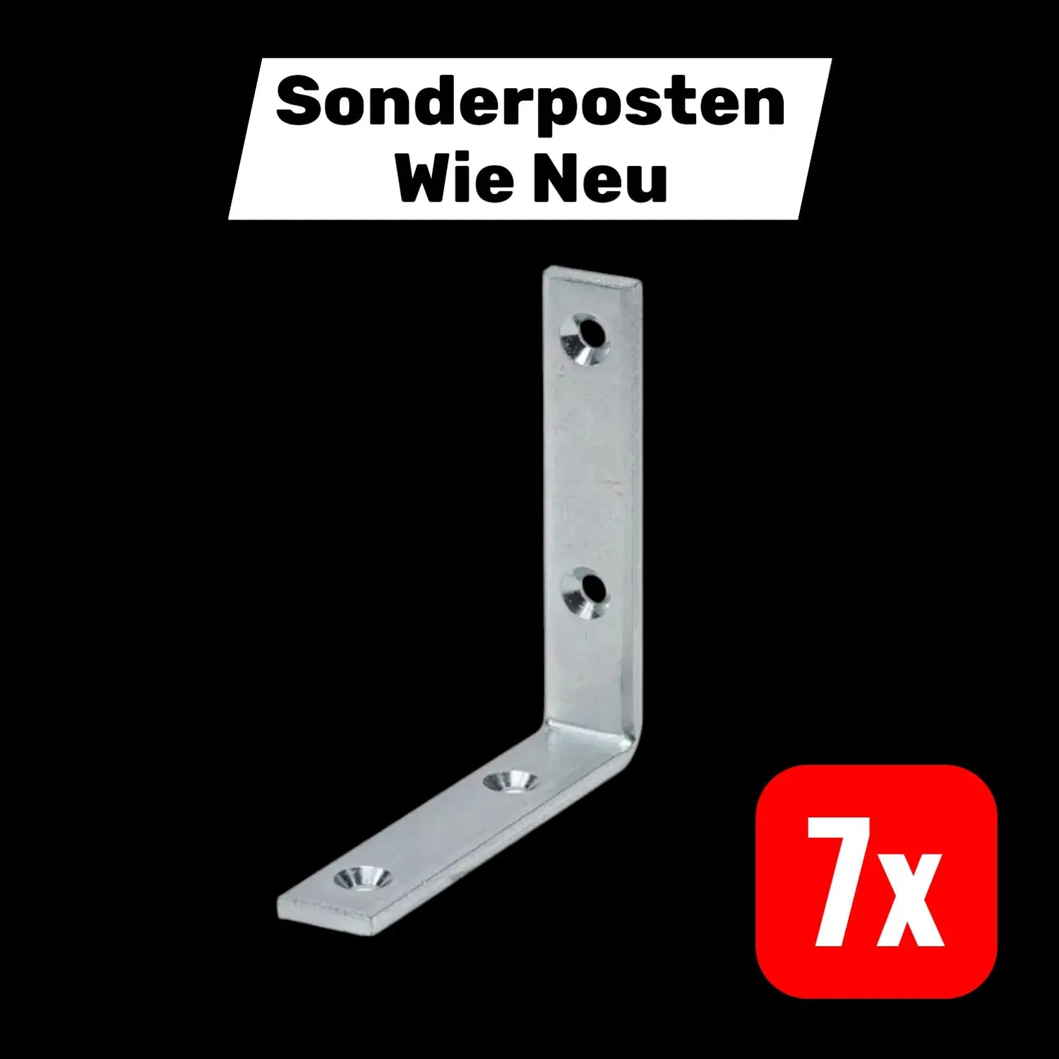 B-Ware Vormann Winkel Verbinder Stahl Blau Verzinkt Gleichschenkelig L80mm 7 Stück