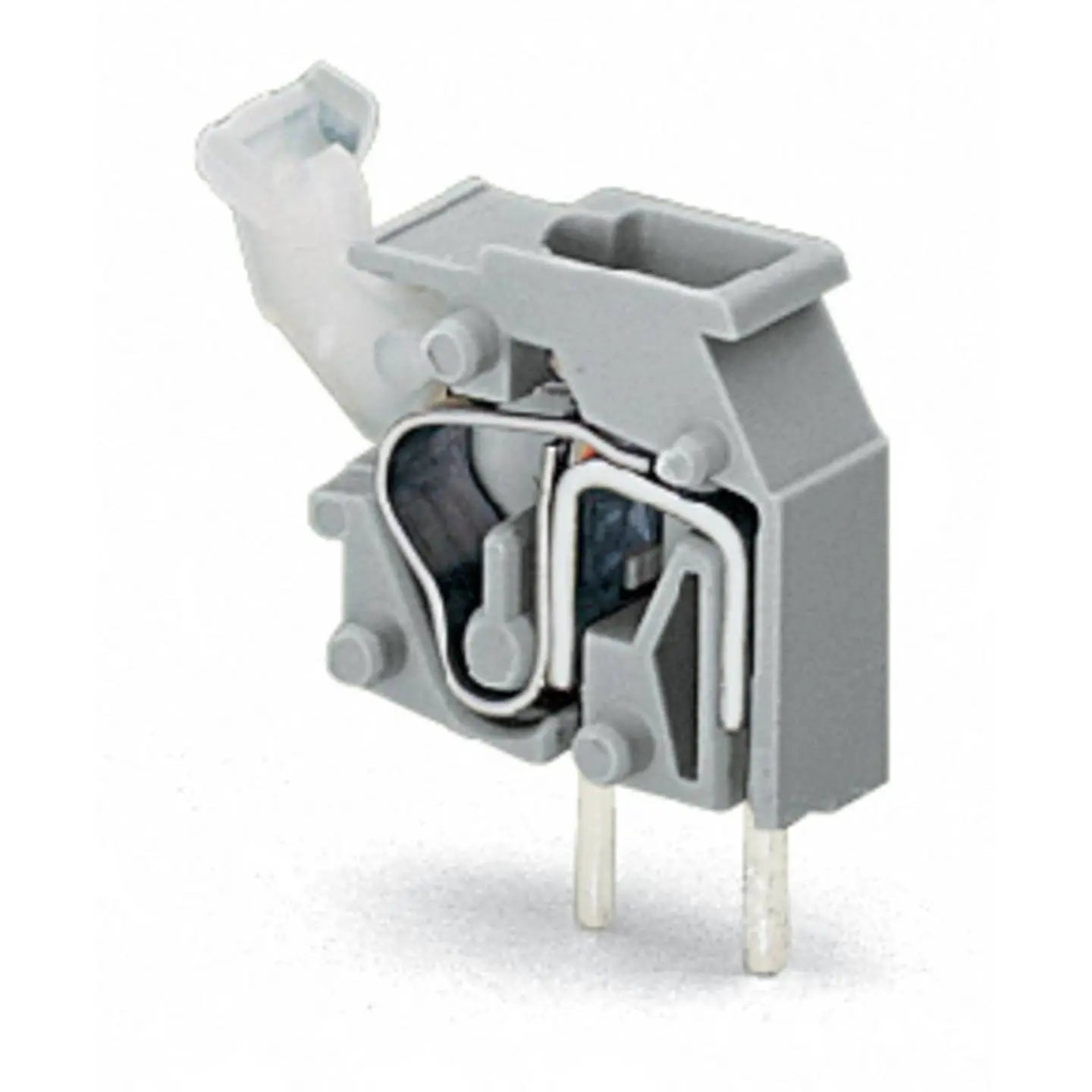 B-Ware Wago Federkraftklemmblock Klemmenblock Leiterplatte 255 401 Grau 1 Pol 500 Stück