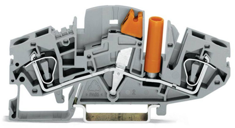 B-Ware Wago Trennklemme Verbindungsklemme 282 811 Zugfeder Belegung L Grau 8 Mm 20 St