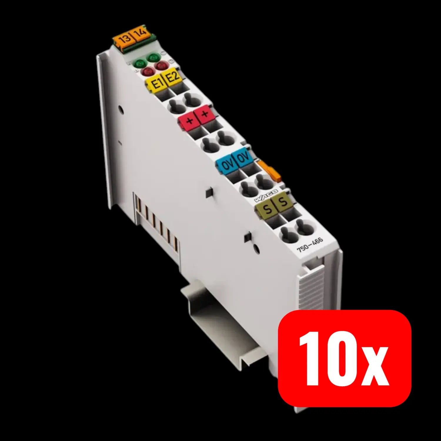 B-Ware Wago Sps Analogeingangsmodul Eingangskarte 750 466 Hutschiene Dc 24 V 10 Stück