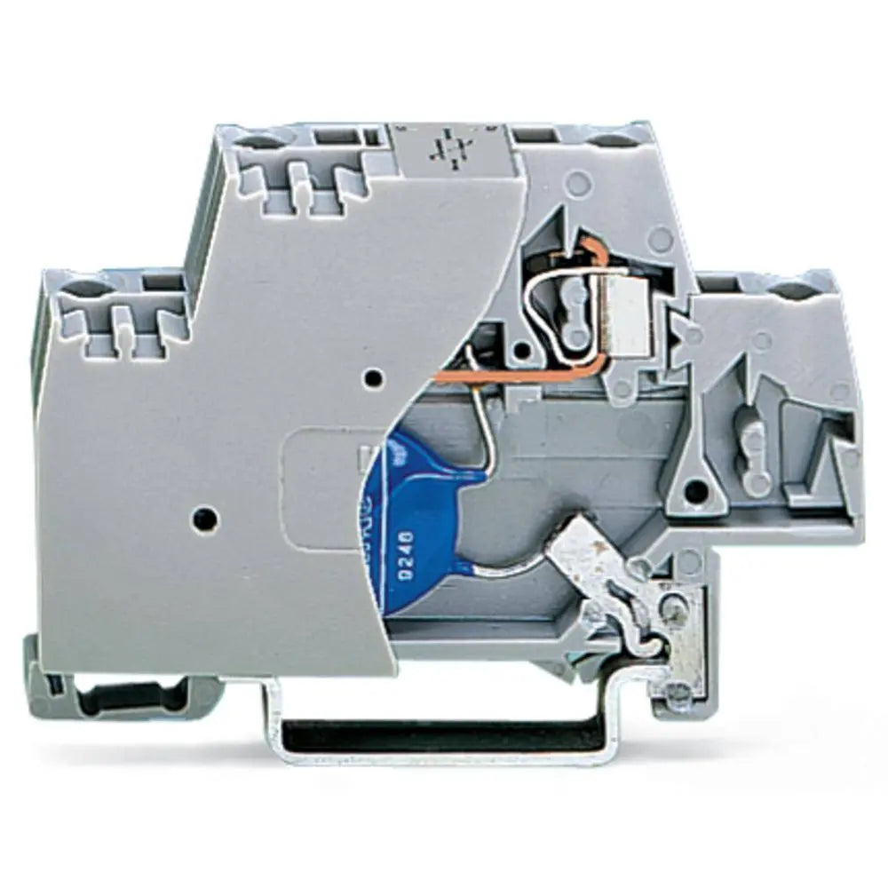 B-Ware Wago Klemme Einzelklemme Varistor Zugfeder 2 Pol Klemmen 280 502 Grau 50 Stück
