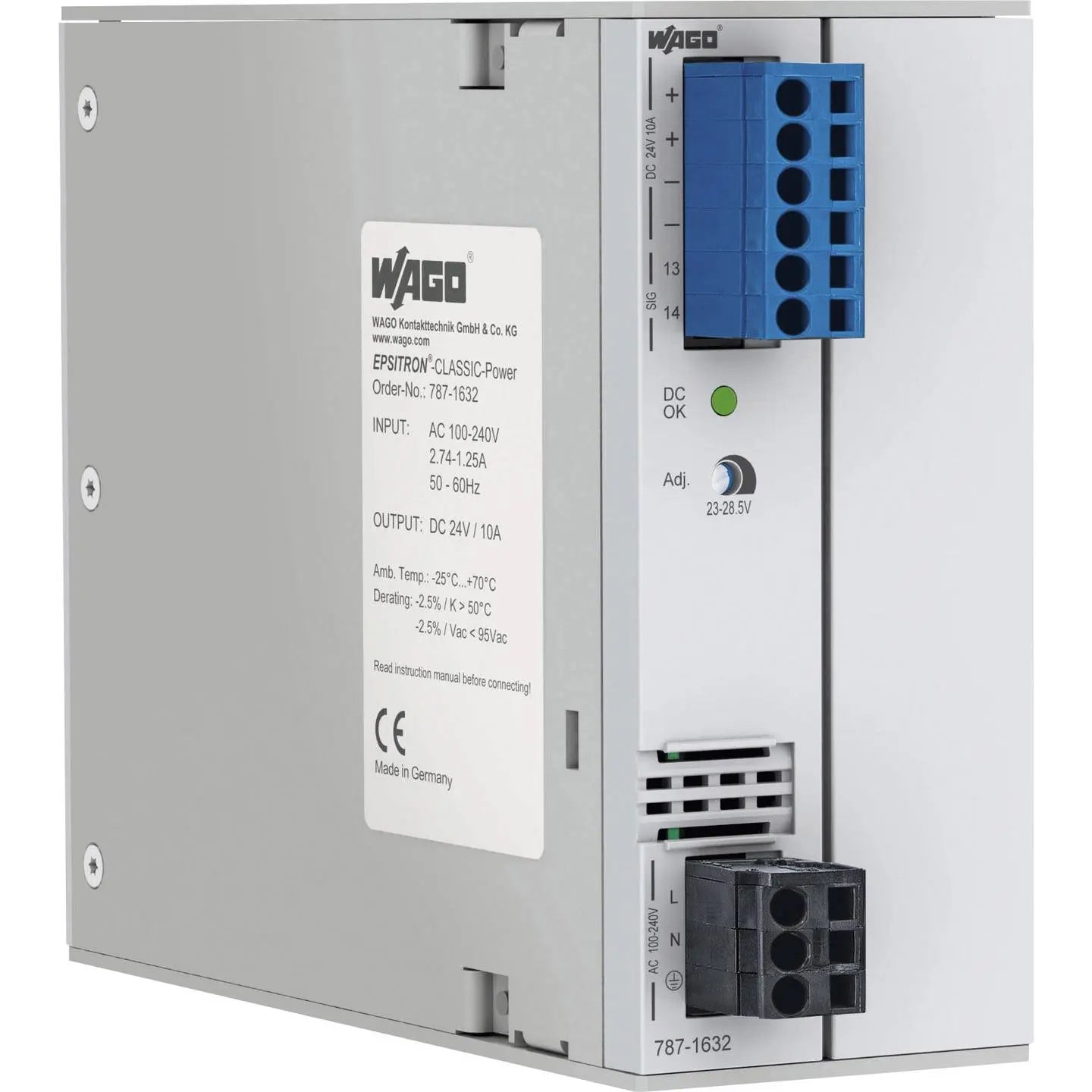 B-Ware Wago Stromversorgungen Epsitron Hutschienen Netzteil Stromversorgung Dc 24 V 10 A