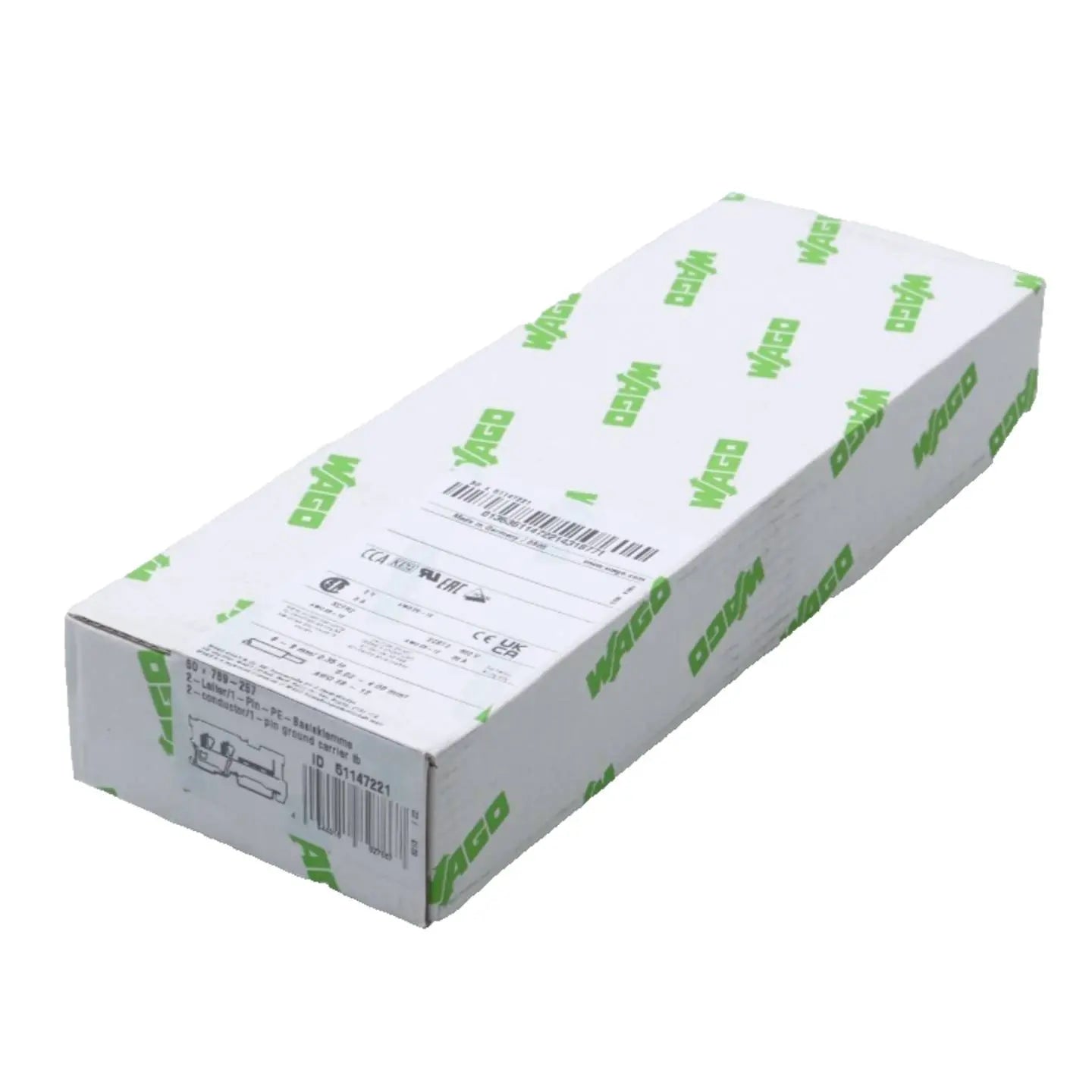 B-Ware Wago X Com 2 L 1 Pin Pe Basiskl Klemme Anschluss Grün Gelb 50 St