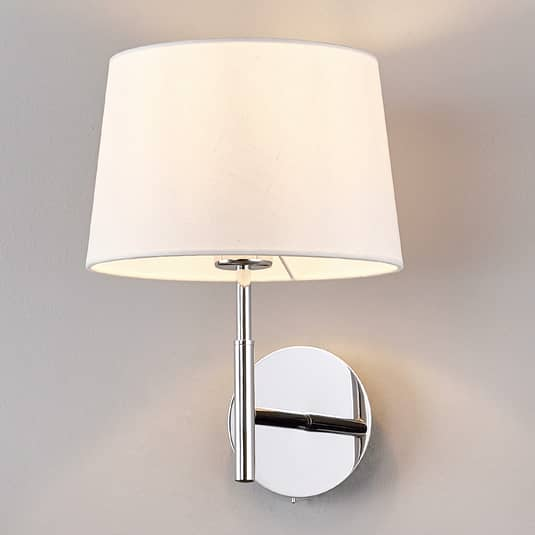 B-Ware Lucande Wandleuchte Lampe Leuchte Wandleuchte Ip20 Dorothea Mit Weißem Stoffschi