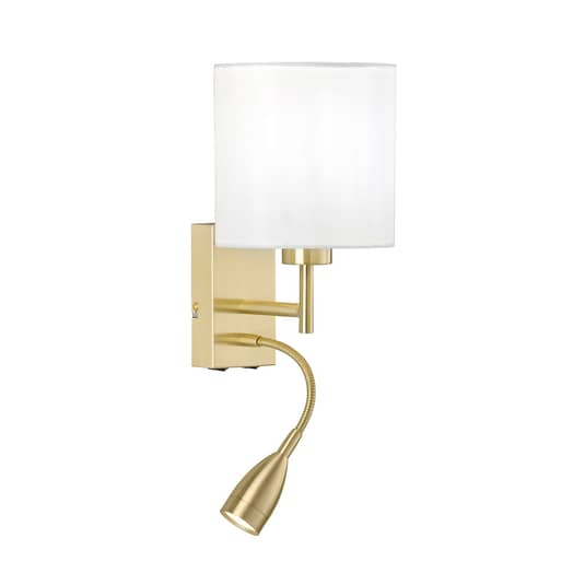 B-Ware Fischer & Honsel Wandleuchte Dreamer Mit Led Leselicht Messing Wandleuchte E27