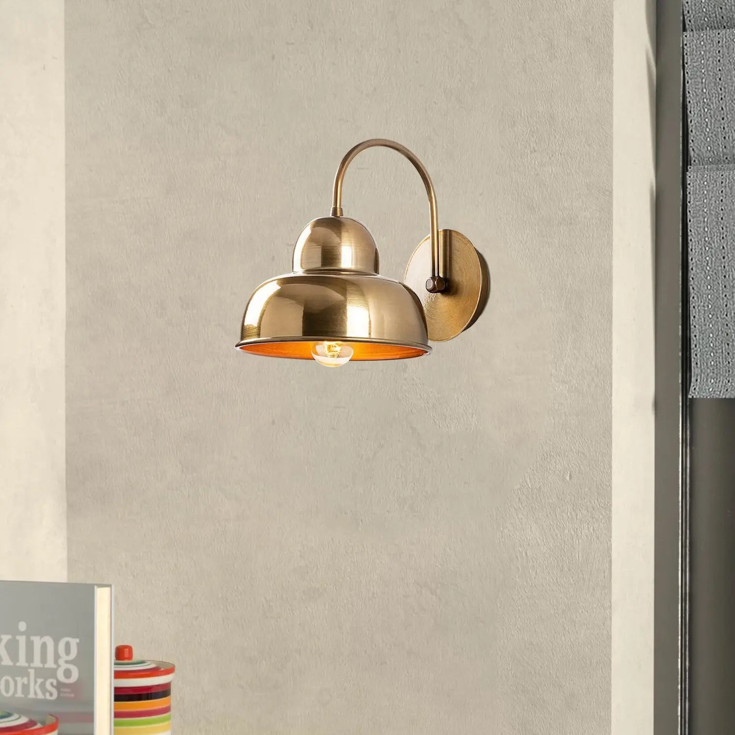B-Ware Opviq Wandleuchte Berceste 180 A Wandleuchte Lampe Gold Wandmontage