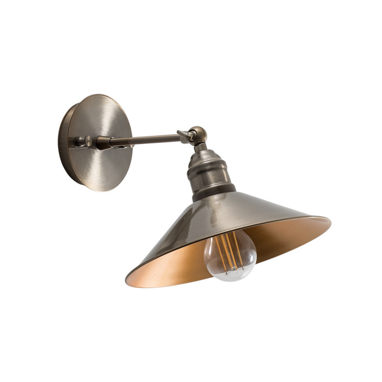 B-Ware Opviq Wandleuchte Lampe Berceste N 664 Gold Antik Eisen ø24cm E27 Led