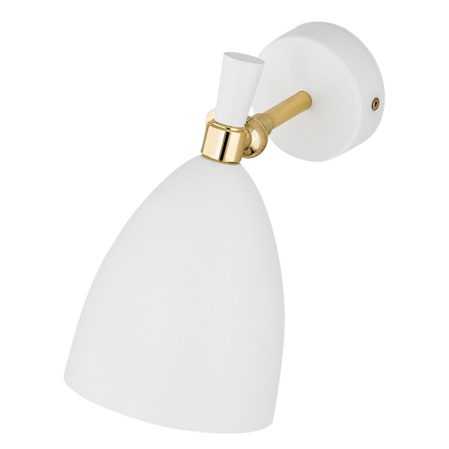 B-Ware Wandleuchte Cyntia Schwenkbar Weiß Messing Wandlampe Lampe Leuchte Spot Licht771