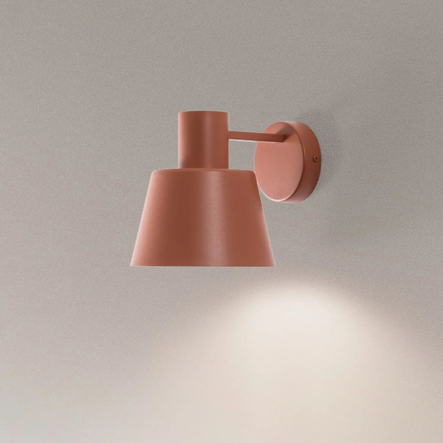 B-Ware Dunka Wandleuchte Lampe Wandlampe Ziegelrot 1 Flammig Stahl Höhe 17 Cm