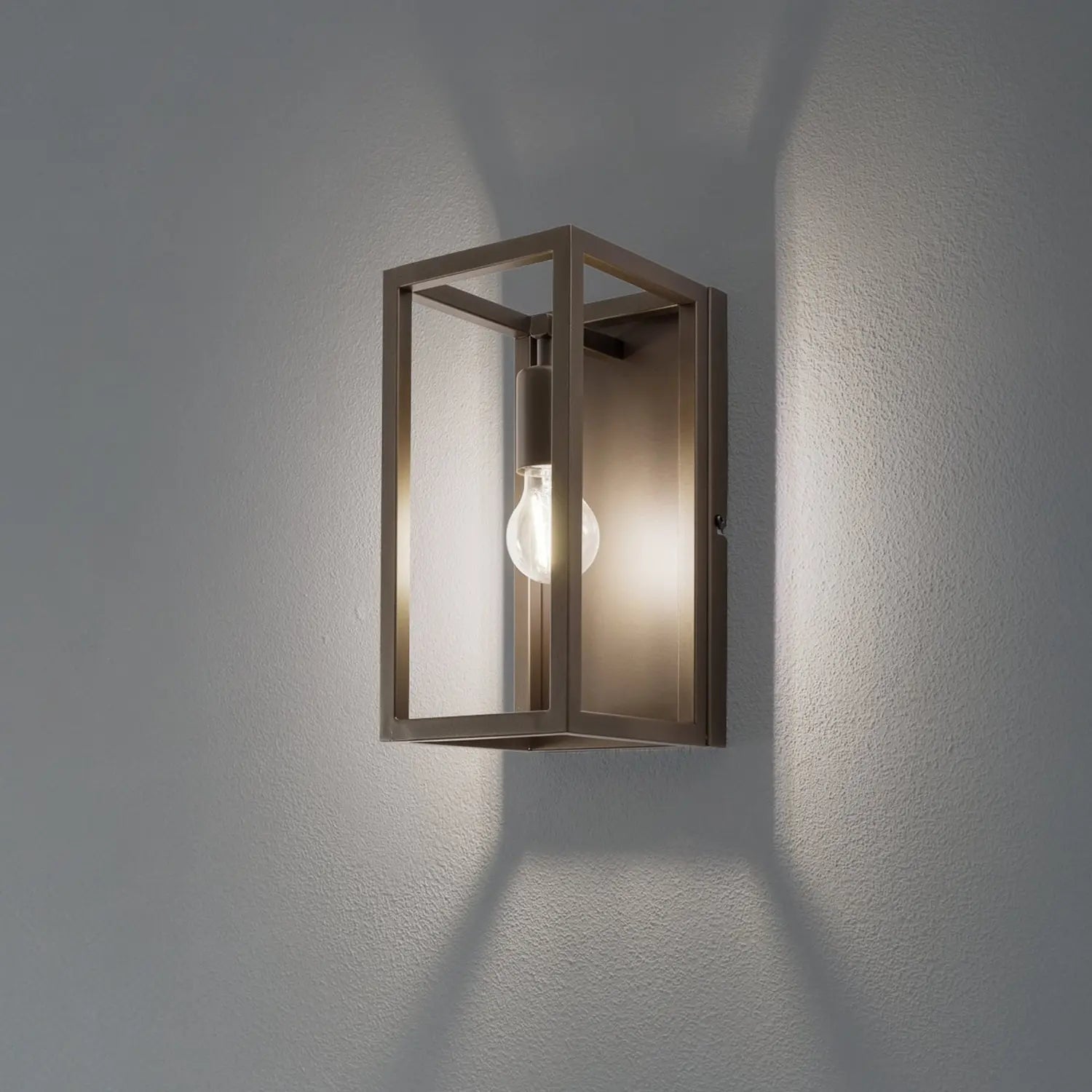 B-Ware Wandleuchte Wandlampe Frame Titan Gold Stahl E27 Led Lampe 30 Cm Innen Lampe