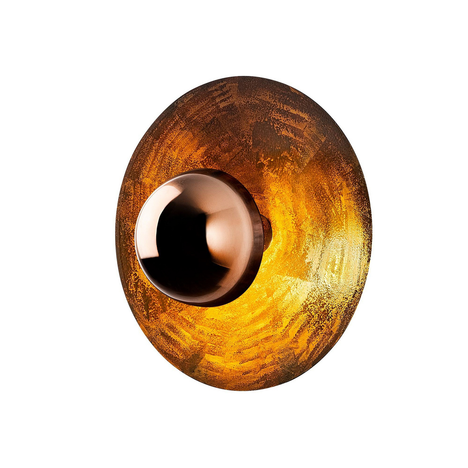 B-Ware Wandleuchte Kurt 13351 Kupferfarben Metall ø 38 Cm Wandlampe Lampe Leuchte S615