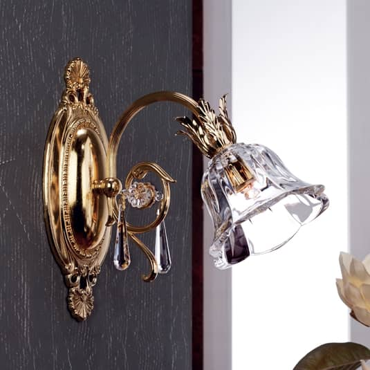 B-Ware Orion Wandleuchte Kaisa Wandlampe Wandlicht Leuchte 24 Karat Vergoldet 1 Flammig