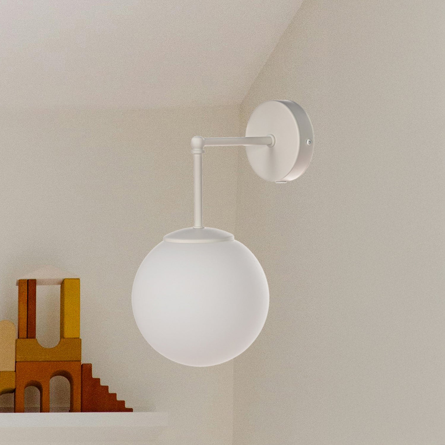B-Ware Wandleuchte Wandlampe Moon Glas Sand E27 Led 35cm Leuchte Lampe Schalter Stecker