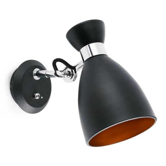 B-Ware Aro Barcelona Wandleuchte Retro Wandlampe Flurlampe Lampe Mit Schalter Schwarz