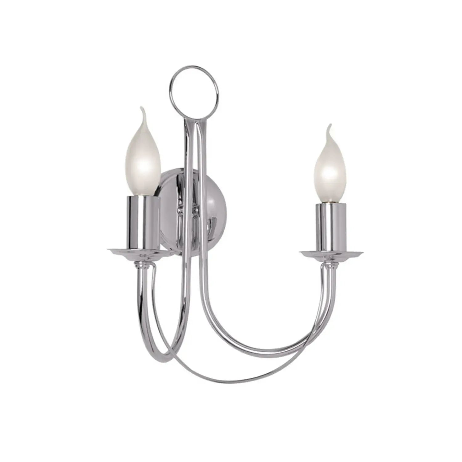 B-Ware Domiluce Wandleuchte Wandlampe Retro Chrom Schalter 2 Flammig E27 Led Leuchte990