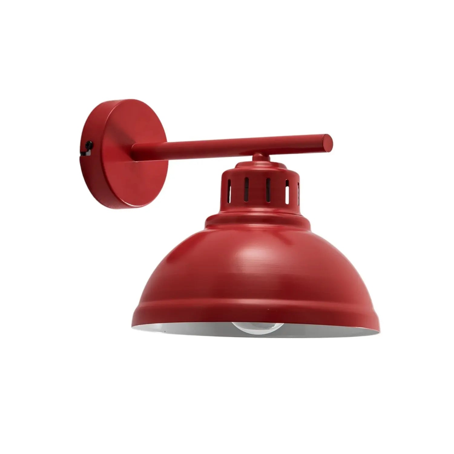 B-Ware Luminex Wandleuchte Lampe Sven Wandleuchte Rot Stahl E27 Industriell 1 Flammig