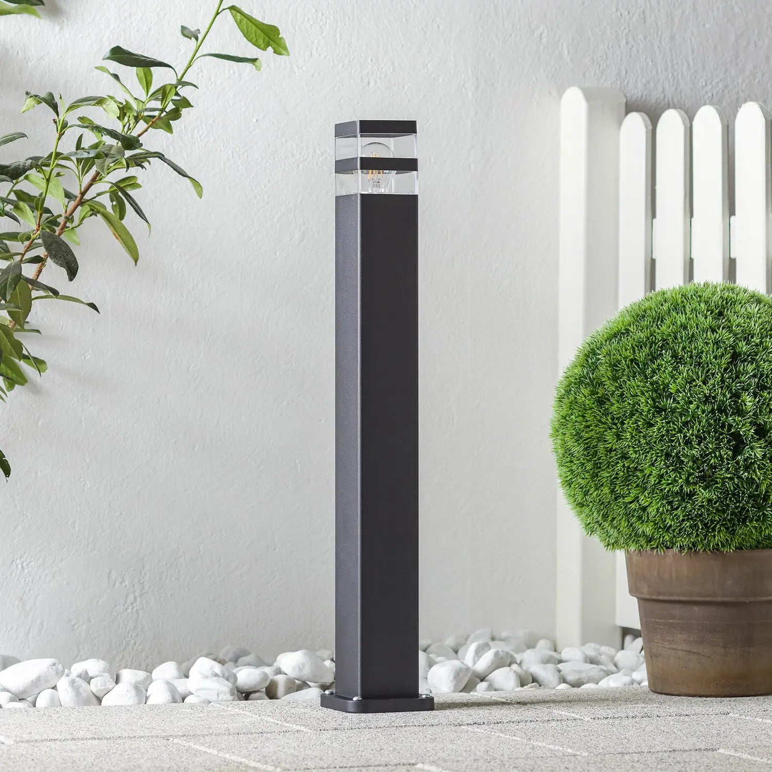B-Ware Nordlux Wegeleuchte Elm Wegelampe Gartenleuchte Wegelicht E27 In Eckigem Design