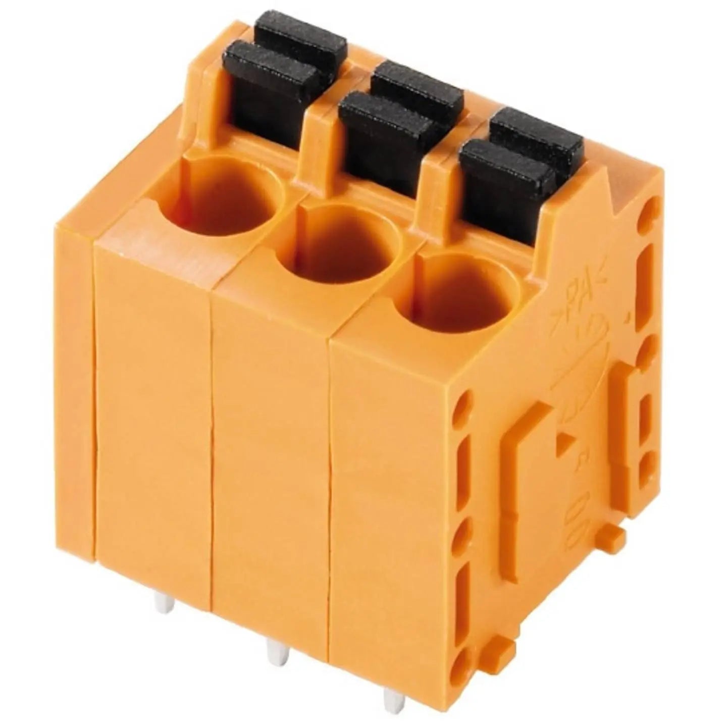 B-Ware Weidmüller Federkraftklemmblock Leiterplattenklemme Polzahl 5 Orange 55 Stück