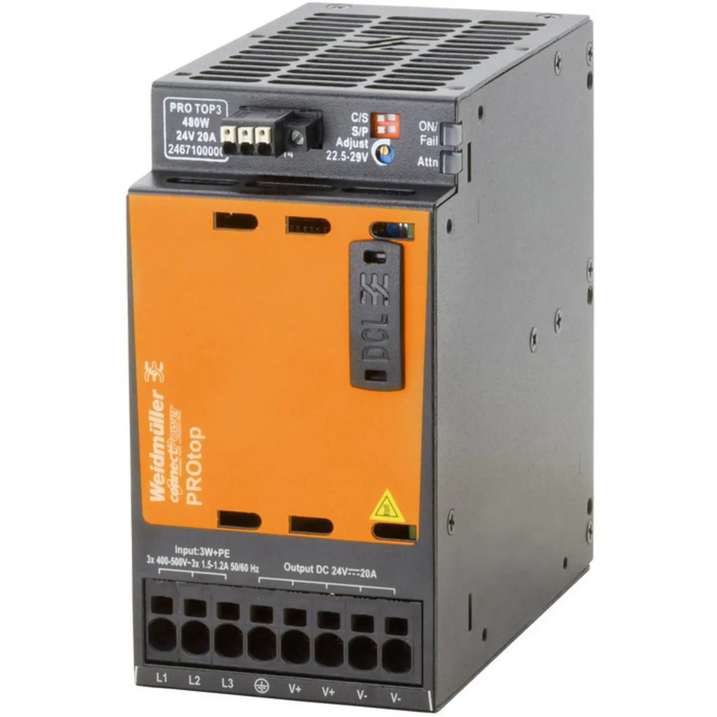 B-Ware Weidmüller Schaltnetzgerät Stromversorgung 24 V 20 A Pro Top3 480 W 1 Stück