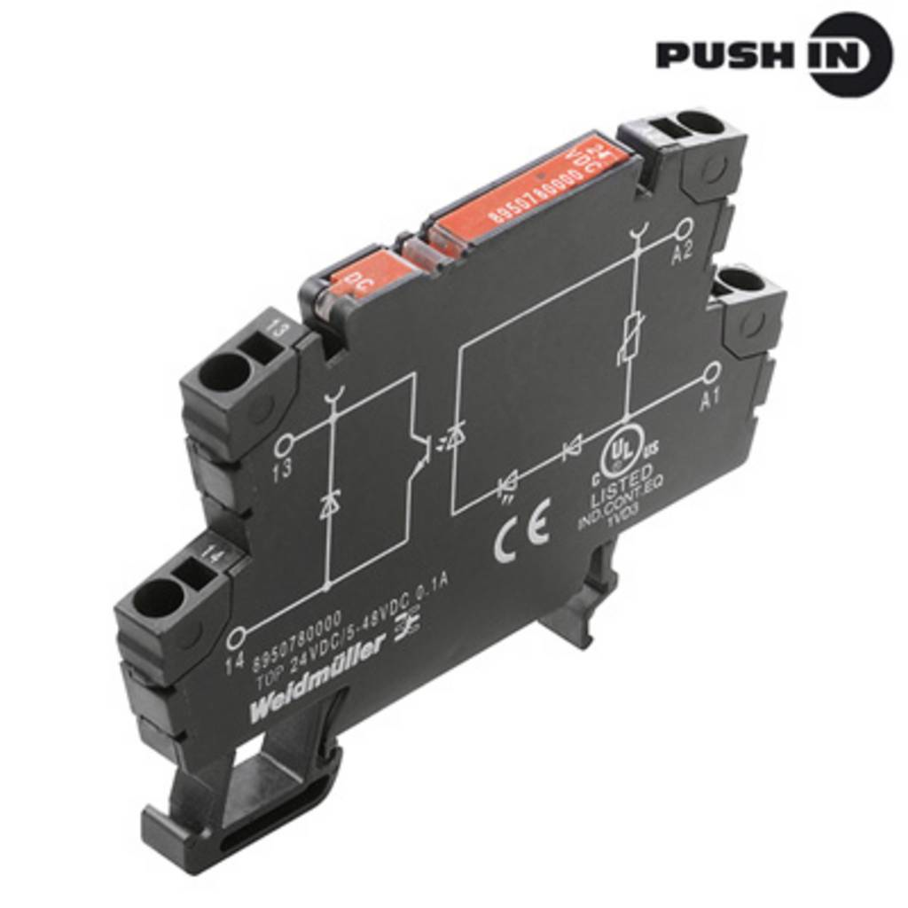 B-Ware Weidmüller Optokopplerrelais Top 24 Vdc/48 Vdc 0,5 A Max 0.5 A 48 V/Dc 10 St.