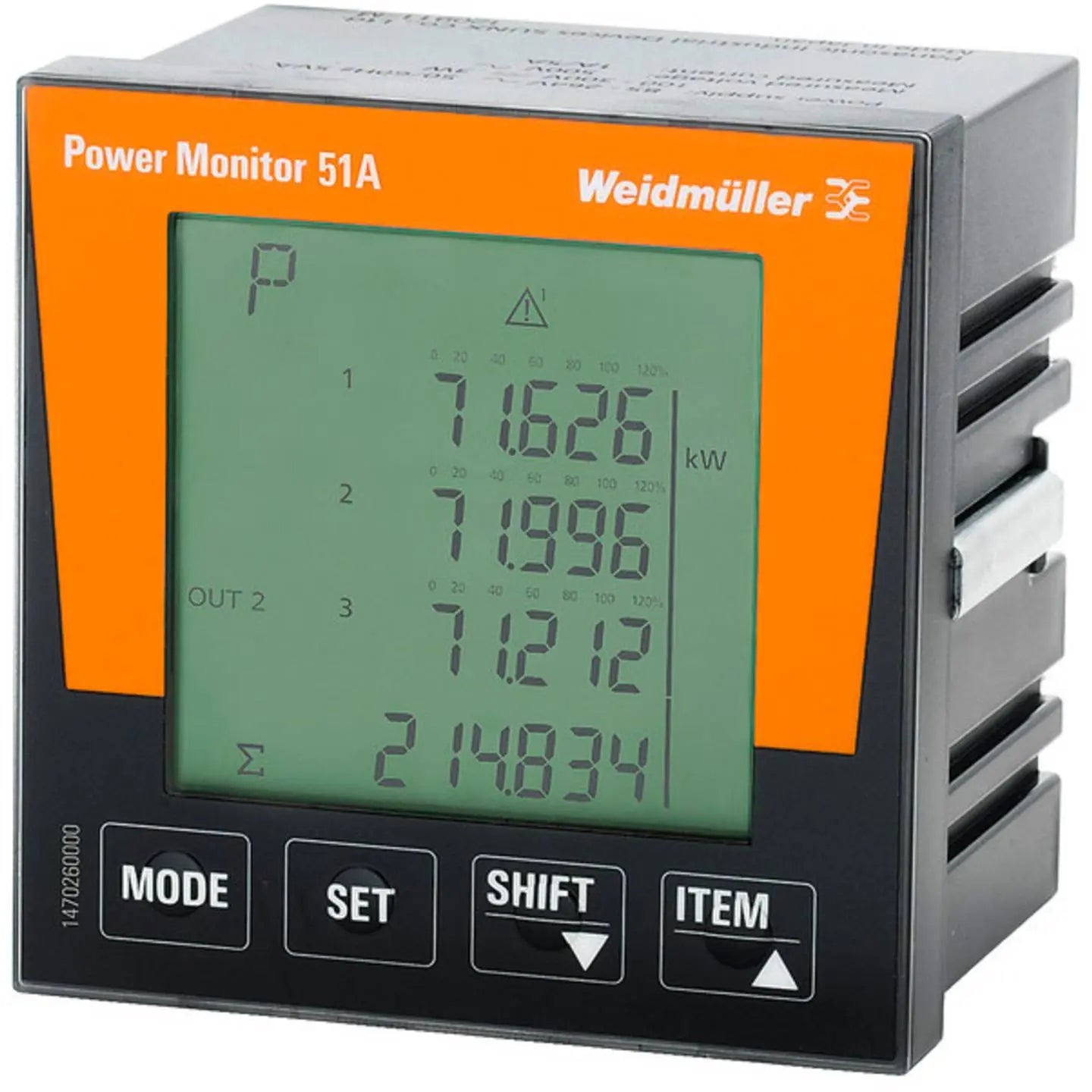 B-Ware Weidmüller Power Monitor Einbaumessgerät Messgerät Leistungsmessung 51 A Rs 485