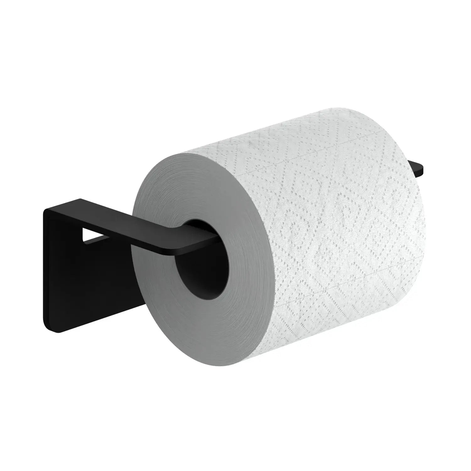 B-Ware Weissenstein Toilettenpapierhalter Halterung Badezimmer Schwarz Selbstklebend