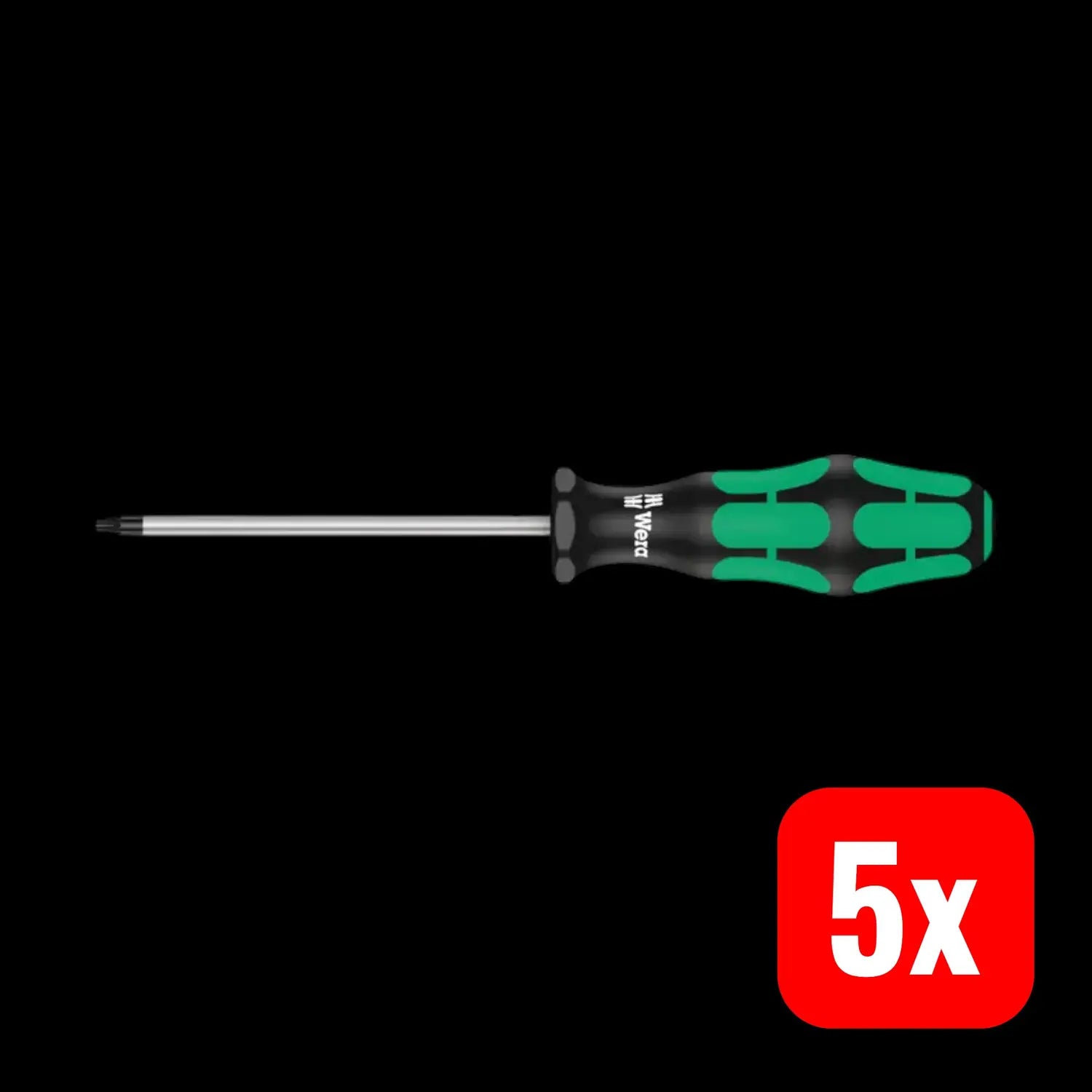 B-Ware Wera Schraubendreher Drehschrauber 367 Tx 15x80mm Kraftform Plus 5 Stück