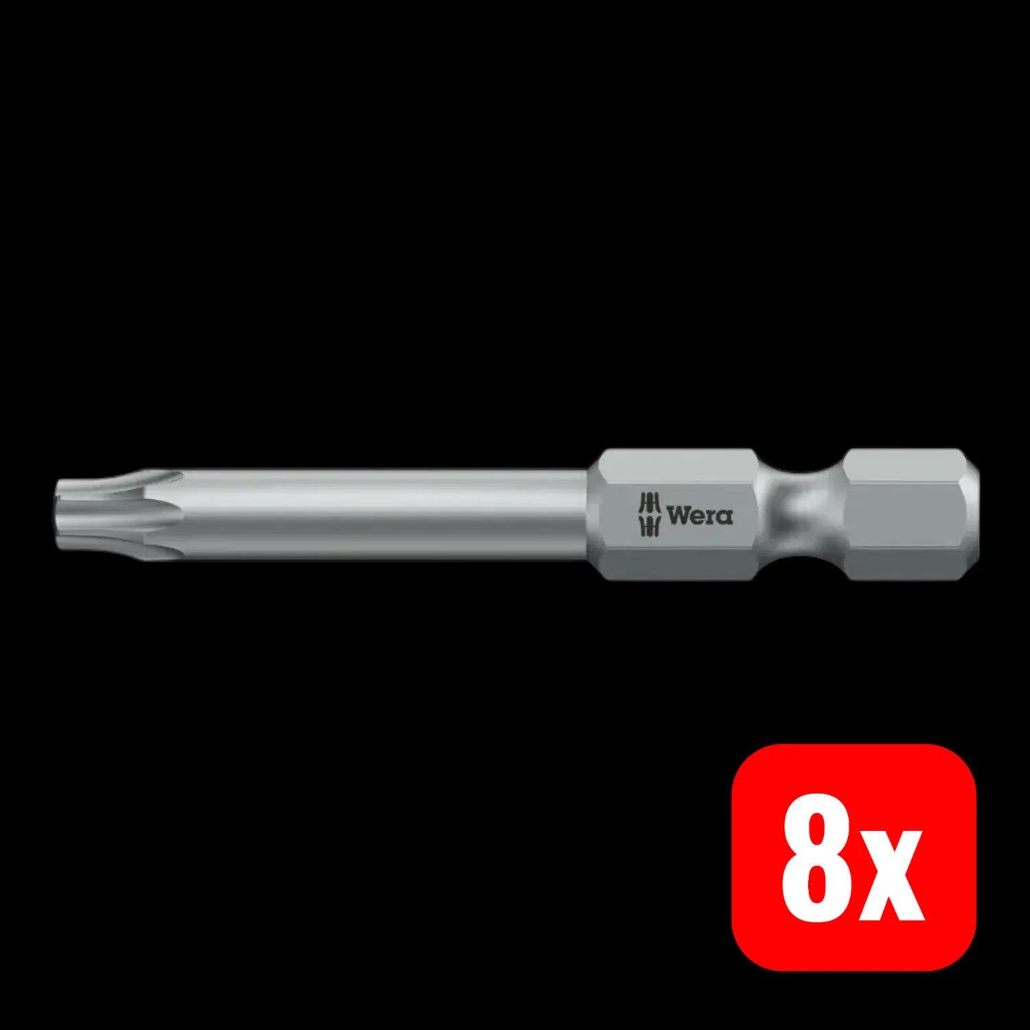 B-Ware Wera Bit Schraubendreher Einsatz Torx Tamper Resistant Bohrung T20 70 Mm 8 Stück
