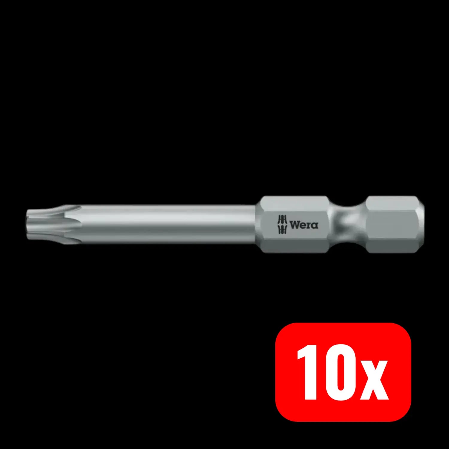 B-Ware Wera Bit Schraubendreher Einsatz 867/4 Z Torx Bo Bohrung Tx 25 Bit 70mm 10 Stück