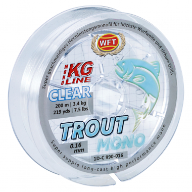 WFT Angelschnur Trout Mono (transparent, 200 m)