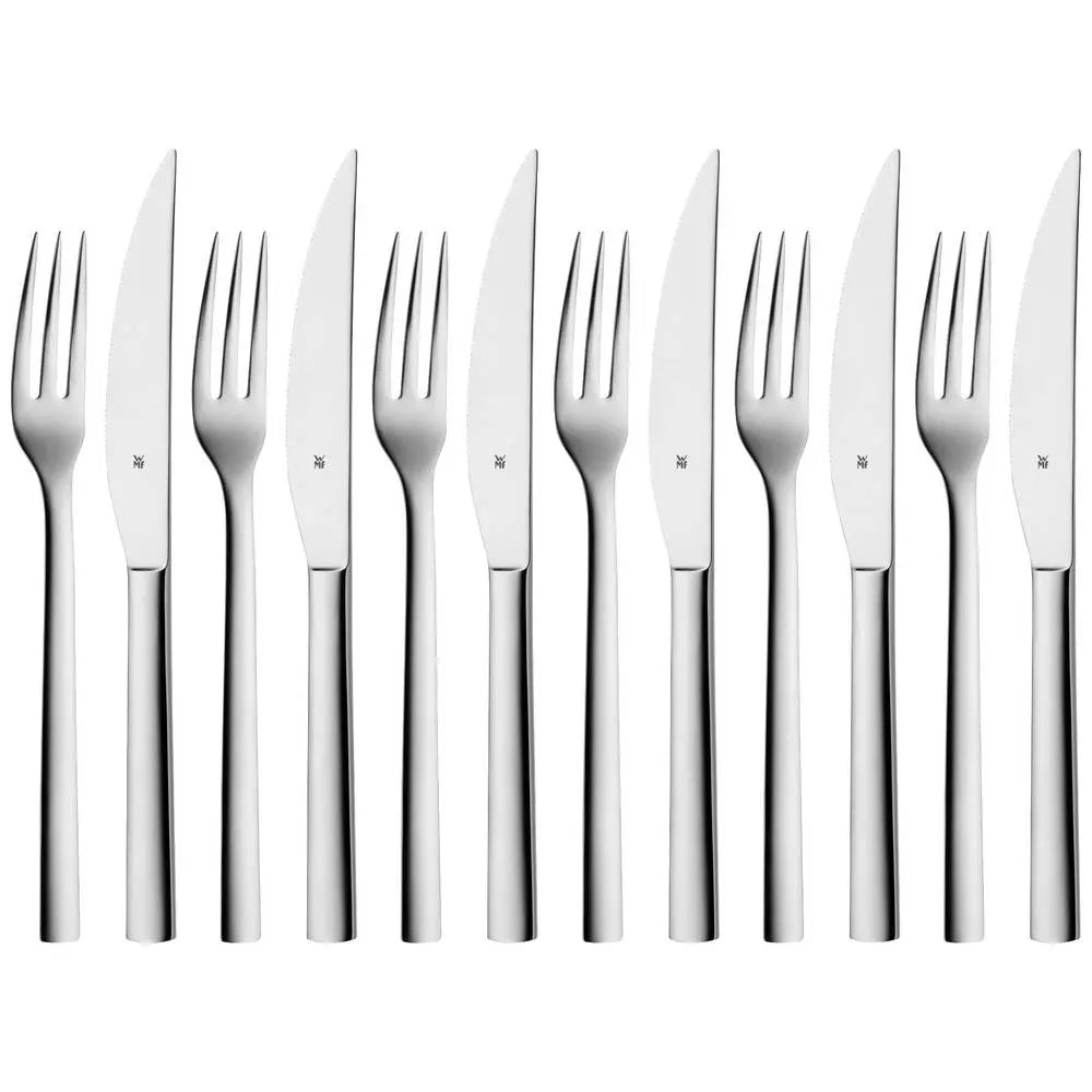 B-Ware Wmf Messer Set Besteck Steakbesteck Steakmesser Gabel Edelstahl 12 Teilig Nuova