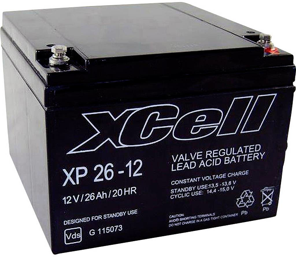 B-Ware X Cell Xp2412 Xcexp2612 Bleiakku 12 V 26 Ah Blei Vlies (Agm) 165 X 127 X 176 Mm