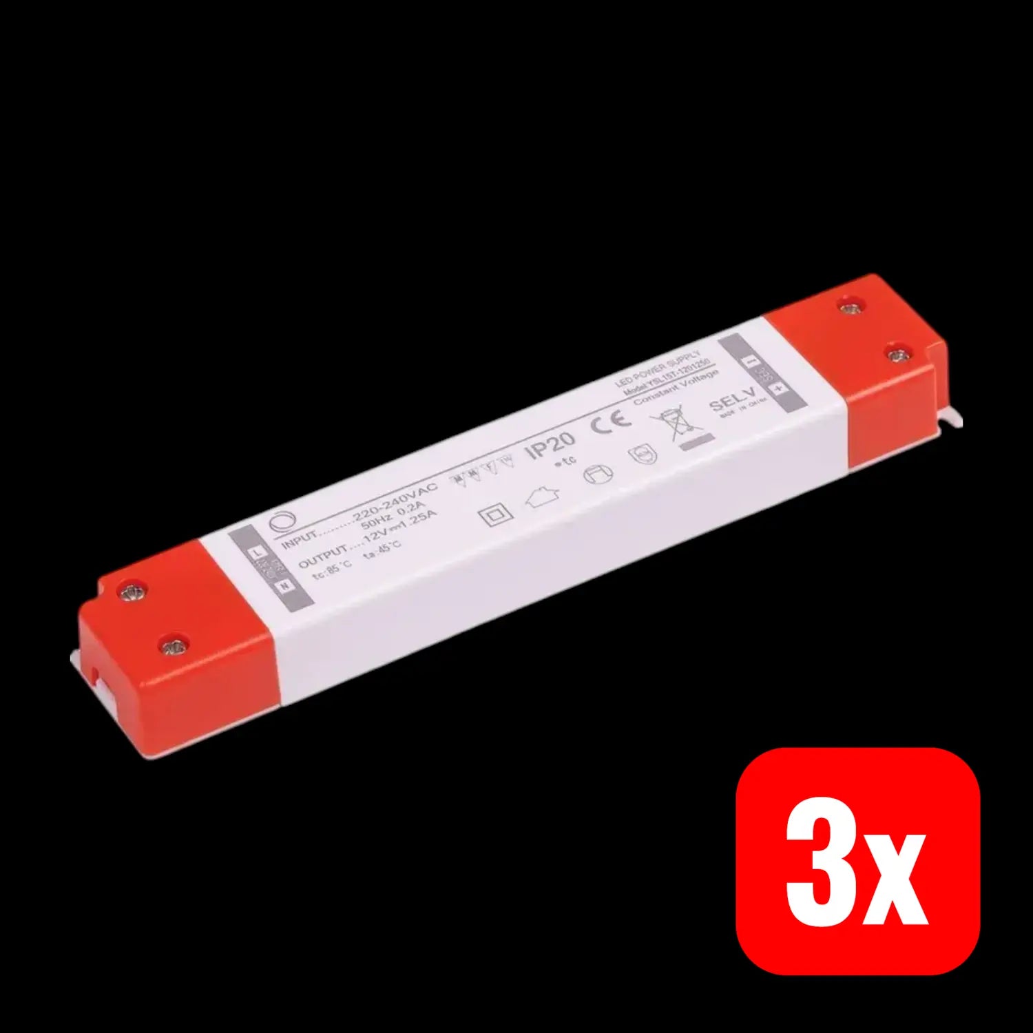 B-Ware Ying Jiao Led Treiber Treiber Stromversorgung Netzteil 12 V 18 W 1.5 A 3 Stück