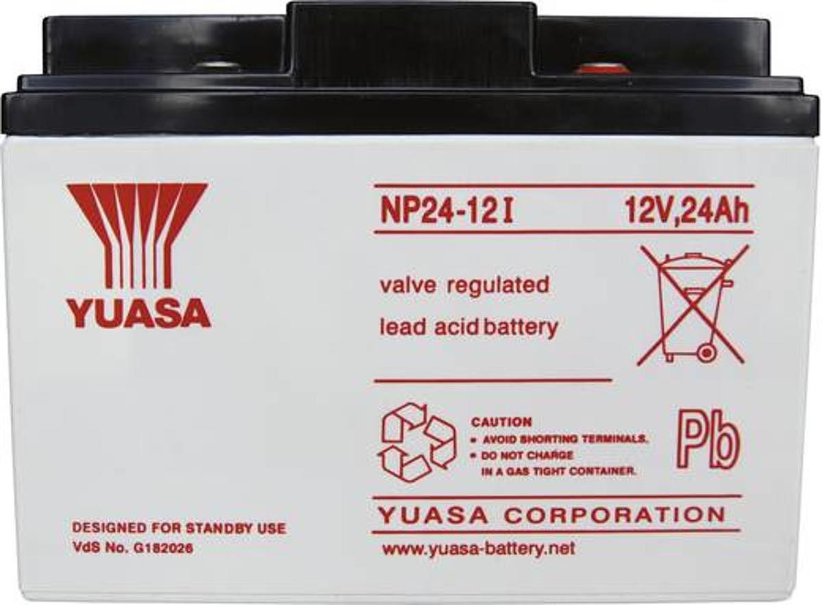 B-Ware Yuasa Bleiakku Akku Batterie 12 V 24 Ah Blei Vlies Agm 166 X 125 X 175 Mm