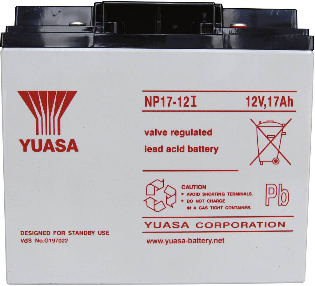 B-Ware Yuasa Np17 12 Np17 12 Bleiakku 12 V 17 Ah Blei Vlies (Agm) 181 X 167 X 76 Mm